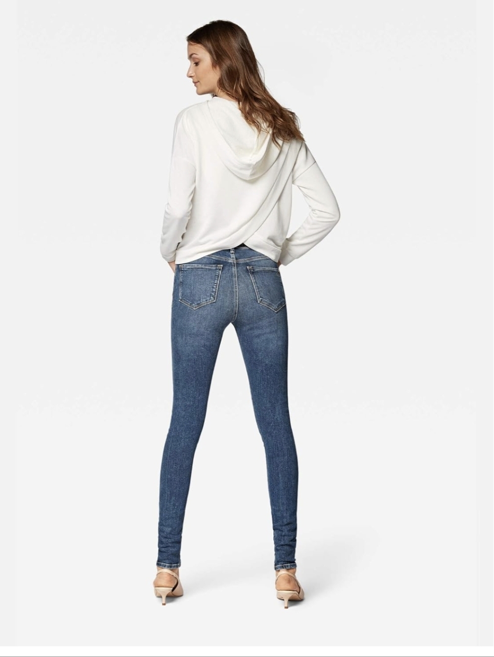 Mavi Lucy Super High Rise Super Skinny Denim Blue Jeans Mid Wash Womens 25/28 - Picture 10 of 12